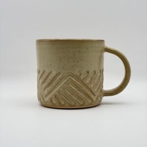 Coffee Mug. Aztec Design. In Birch.